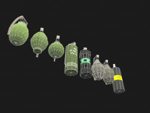 grenades low poly 3D Model