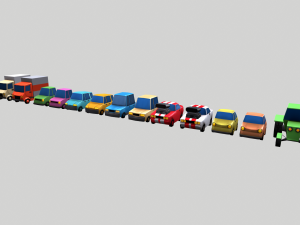 cars low poly Model 3D