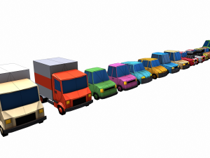 cars low poly Model 3D