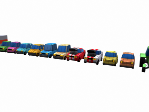 cars low poly Model 3D