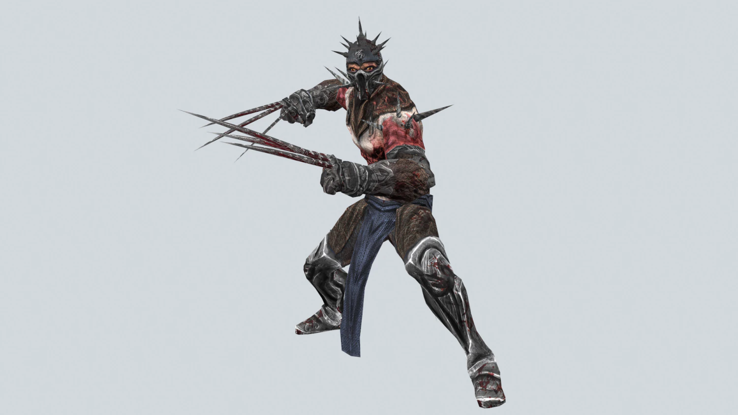 game ready ninja warrior low poly 3D Model .c4d .max .obj .3ds .fbx .stl .blend 