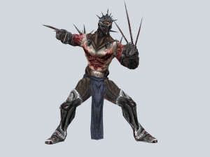 game ready ninja warrior low poly 3D Model