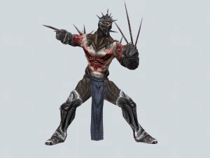 game ready ninja warrior low poly 3D Model