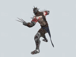 game ready ninja warrior low poly 3D Model