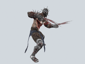 game ready ninja warrior low poly 3D Model