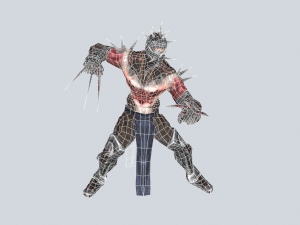 game ready ninja warrior low poly 3D Model
