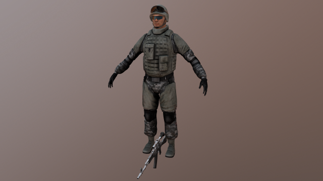 soldier 3D Model in Man 3DExport