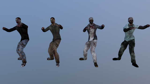 zombie Model 3D .c4d .max .obj .3ds .fbx .stl .blend