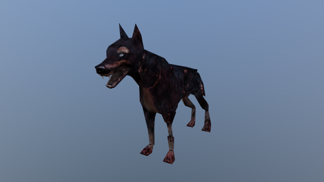 zombie dog Modèle 3D .c4d .max .obj .3ds .fbx .stl .blend 
