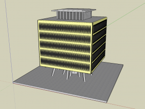 building with bulging windows Modelo 3D