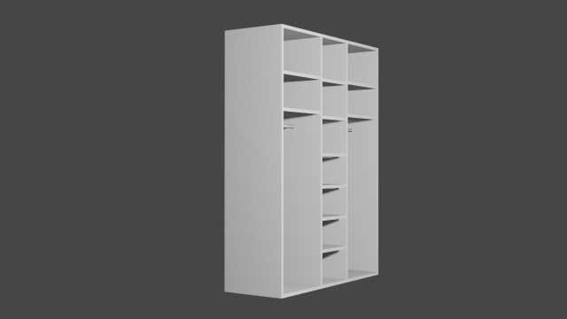 sliding door wardrobe Modelo 3D .c4d .max .obj .3ds .fbx .stl .blend 