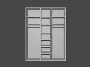 sliding door wardrobe 3D Model