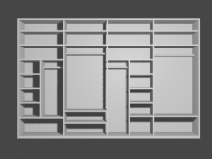 sliding door wardrobe 2 Model 3D