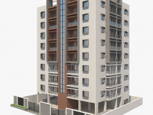 apartment building17 3Dモデル