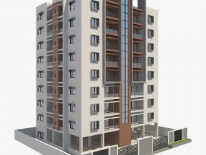 apartment building17 Model 3D