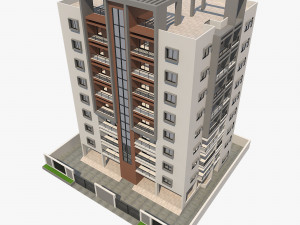 apartment building17 Model 3D