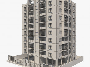 apartment building17 Model 3D
