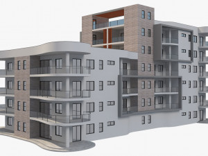 apartment building 6 Model 3D