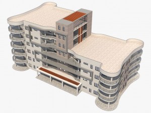 apartment building 6 Model 3D