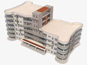 apartment building 6 3D Model