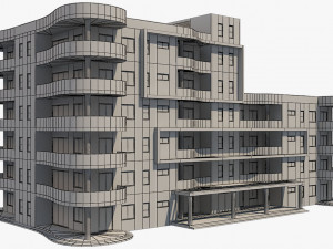 apartment building 6 Model 3D
