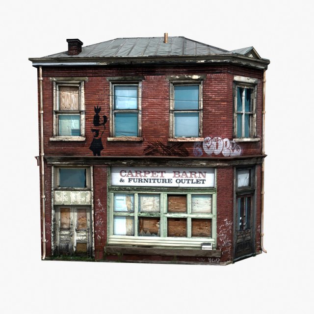 european old house 3D Model .c4d .max .obj .3ds .fbx .stl .blend 
