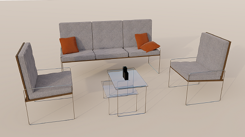 sofa set living room - sala de estar 3D Model .c4d .max .obj .3ds .fbx .stl .blend 