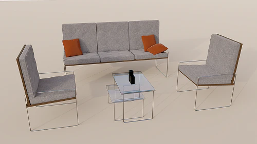 sofa set living room - sala de estar 3D Model .c4d .max .obj .3ds .fbx .stl .blend 