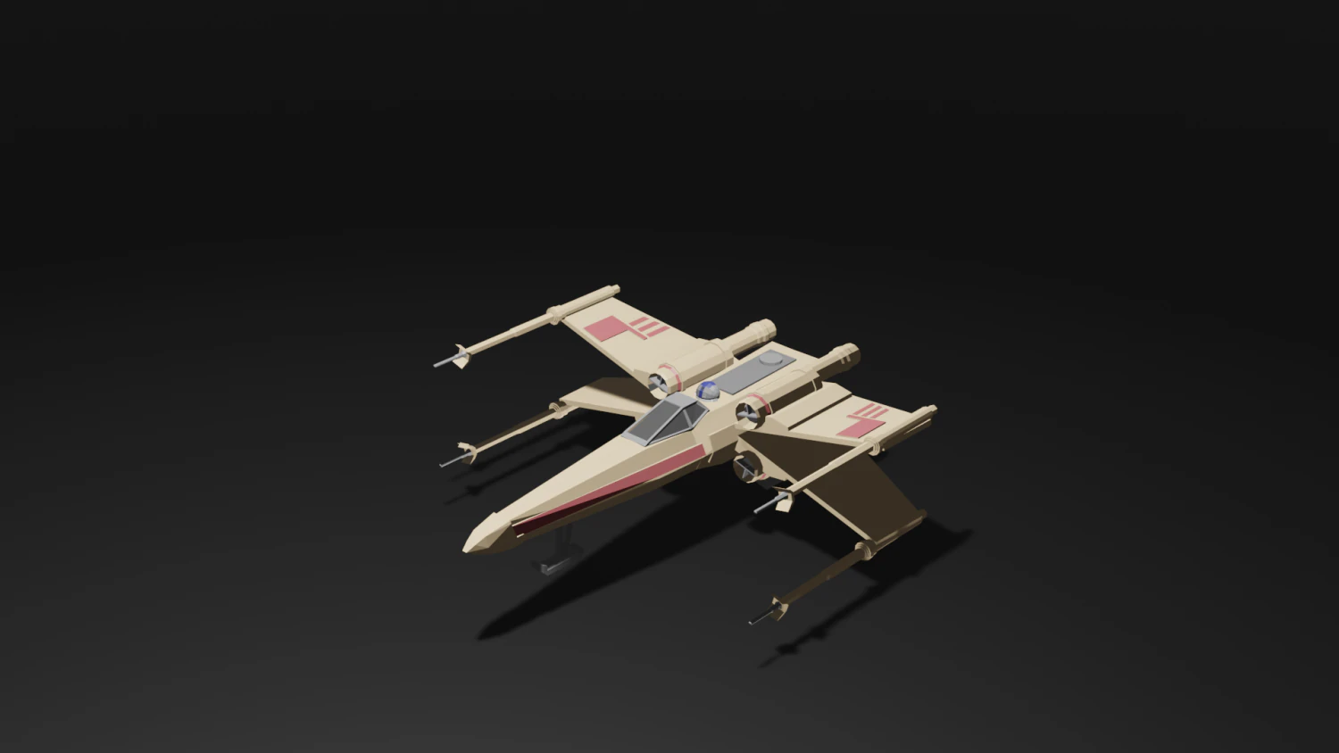 x-wing 3D Model .c4d .max .obj .3ds .fbx .stl .blend 