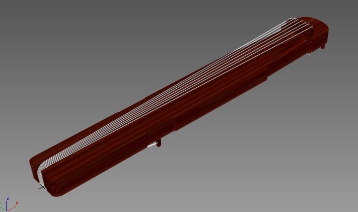 guqin 3D Model .c4d .max .obj .3ds .fbx .stl .blend 
