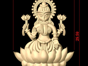 індійська богиня лакшмі 3D Модель