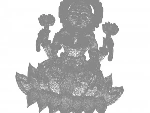 laxmi indian godess 3D Model