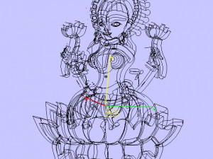 laxmi indian godess 3D Modell