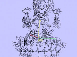 laxmi indian godess 3D Model