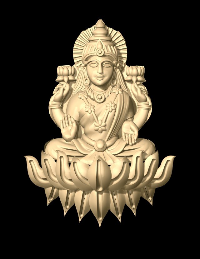 laxmi jewelry pendant 3D Model .c4d .max .obj .3ds .fbx .stl .blend 