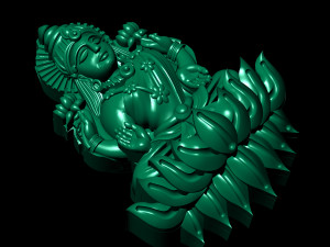 laxmi jewelry pendant 3D Model