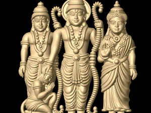 람파리바르 라마 가족 3D 모델