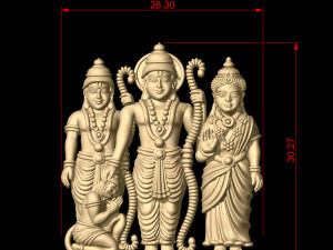 ramparibvar rama family Modello 3D