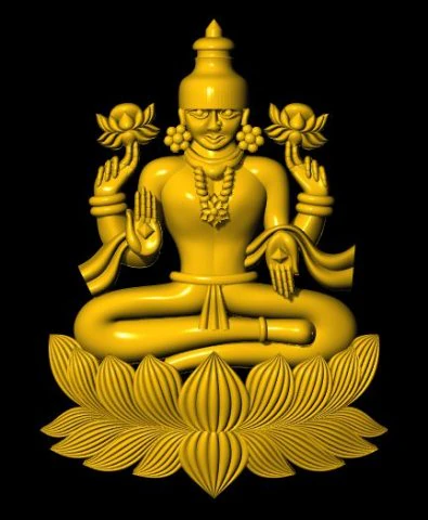 लक्ष्मी पेंडेंट 3D मॉडल .c4d .max .obj .3ds .fbx .stl .blend 