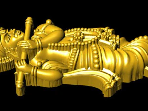 krishna indian god 3D Model