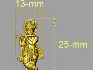 krishna indian god 3D Model