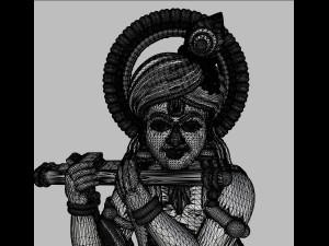 krishna indian god 3D 모델