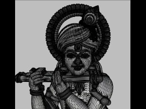 krishna indian god 3D Model