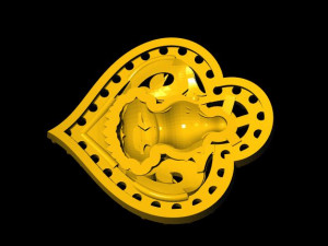 laxmi pendent 3D Model