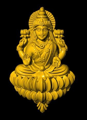 laxmi indian godess 3D Model .c4d .max .obj .3ds .fbx .stl .blend 