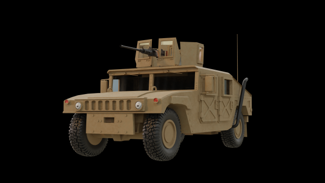 humvee 3d v2 Modelo 3D .c4d .max .obj .3ds .fbx .stl .blend 