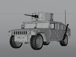 humvee 3d v2 Modelo 3D