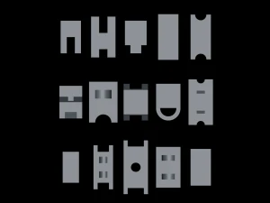 15 models-objects 3D Model