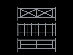 3 fence models 3D Модель