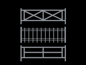 3 fence models 3D Model